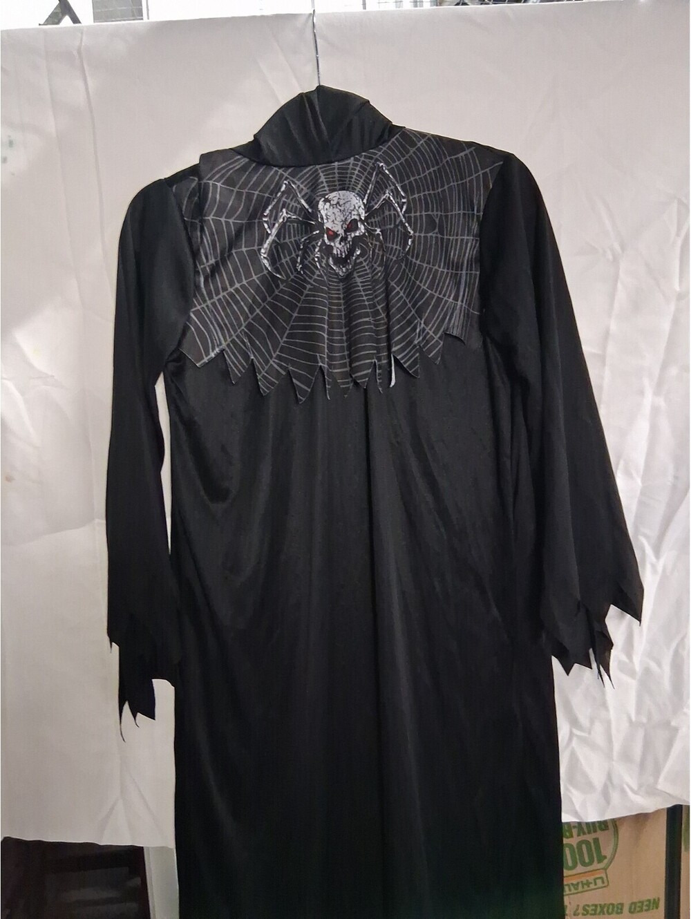 Rubies Boys Grim Reaper Halloween Costume Black Hooded Robe Size L Warlock H2